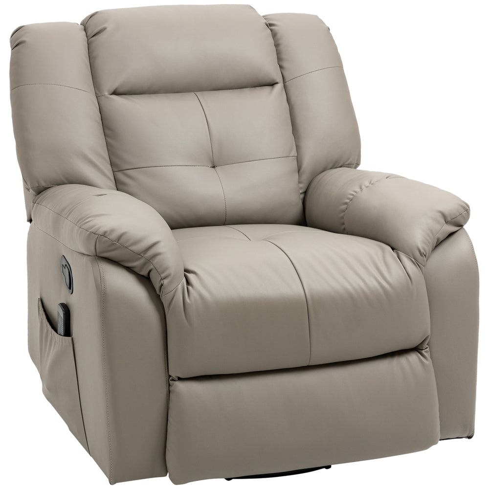 Fauteuil inclinable massant à vibrations 8 points, gris