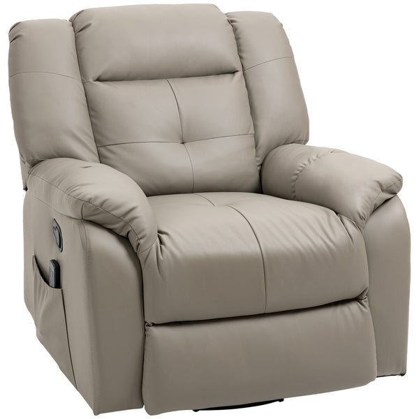 Fauteuil inclinable massant à vibrations 8 points, gris