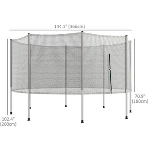 Filet de sécurité de rechange pour trampoline 12 pieds, gris