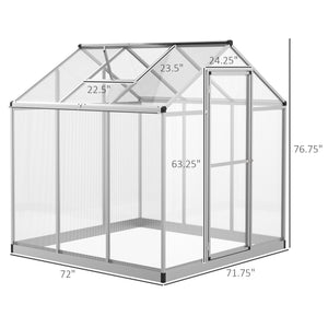 Serre de jardin avec panneaux en polycarbonate