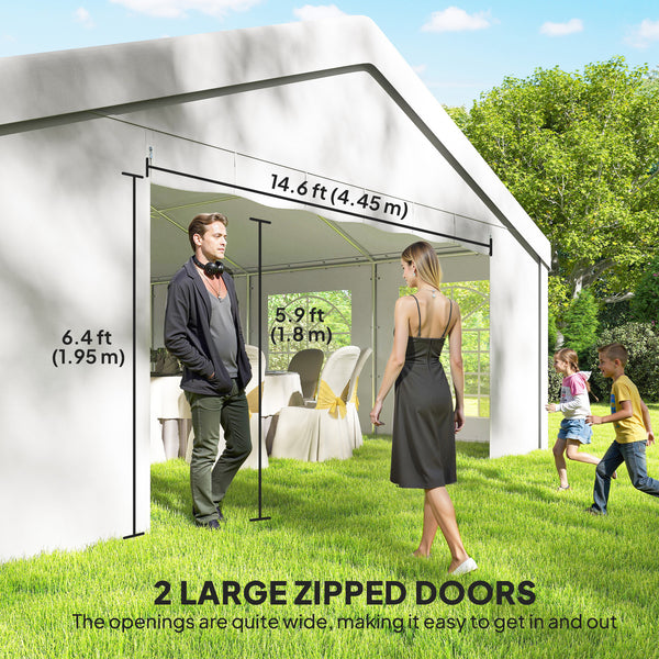 20' x 40' Party Tent, Outdoor Canopy Tent with 12 Removable Window Sidewalls for Parties, Wedding, Events, BBQ