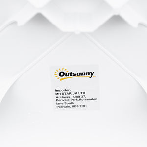 Table d'appoint de jardin en plastique, blanche