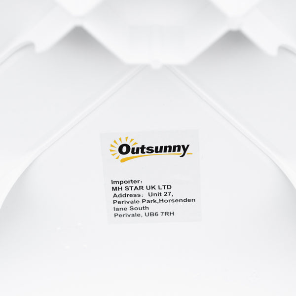 Table d'appoint de jardin en plastique, blanche