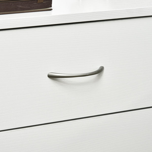 Table de chevet moderne avec 3 tiroirs, blanc