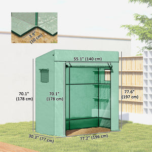Green tomato greenhouse with reinforced PE cover