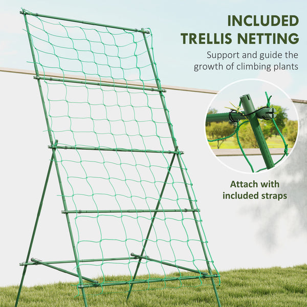 A-frame plant support with support net