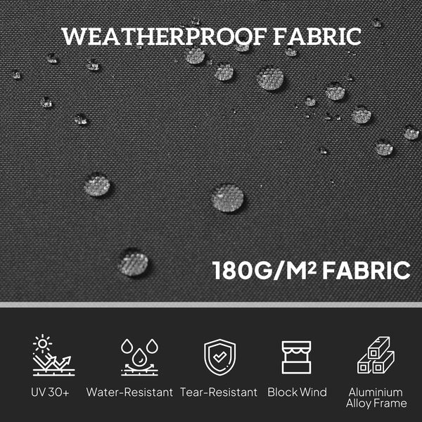 Store extérieur rétractable double face, gris anthracite