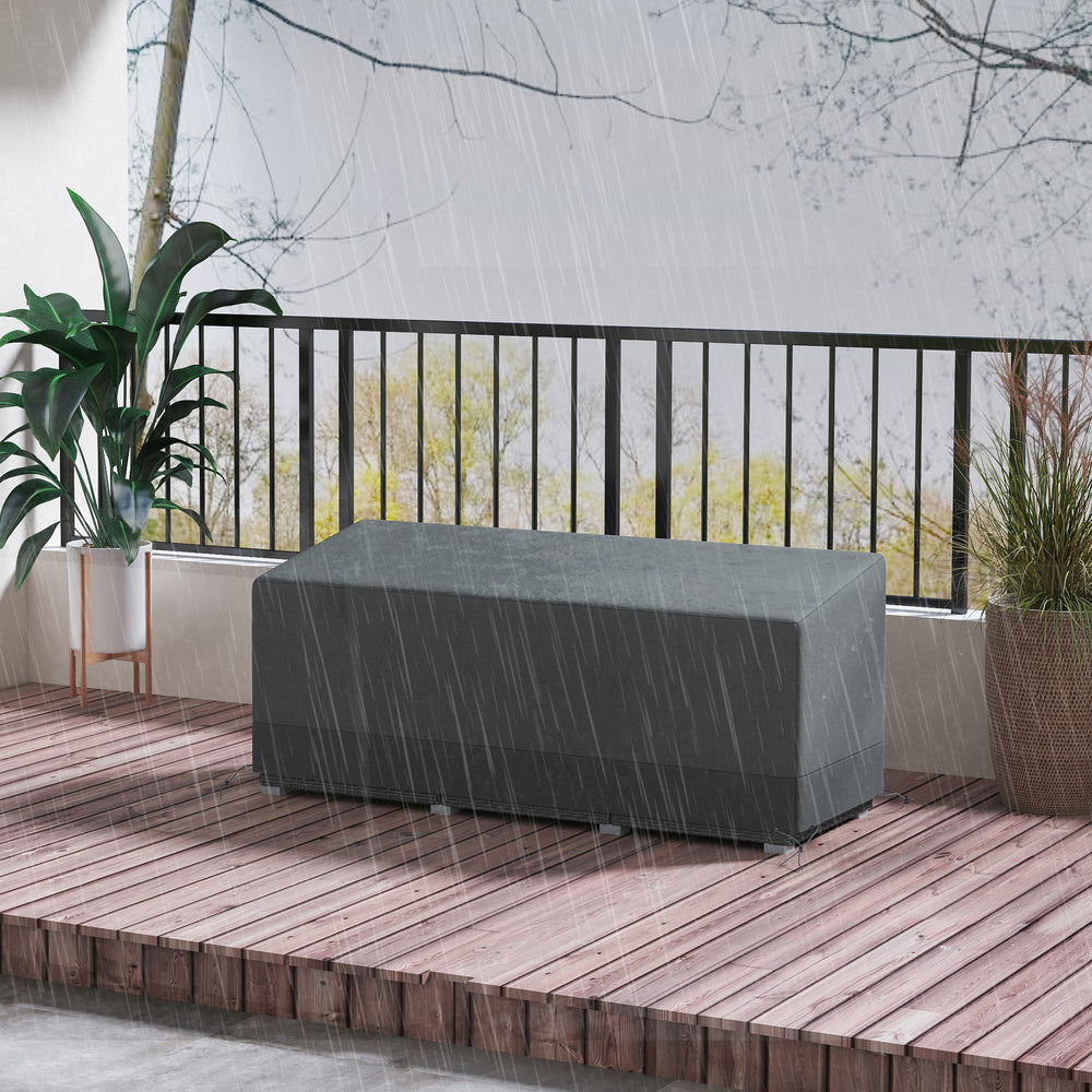 Patio Furniture Covers Waterproof for 3 Seater Sofa, 600D Heavy Duty Oxford Outdoor Patio Cover, 75" x 28.3" x 29.9", Grey