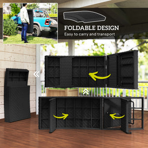 Chaise longue pliante en osier avec dossier réglable sur 4 niveaux, noire