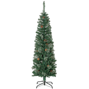 Sapin de Noël de 5 pieds avec aiguilles de pin et pommes de pin