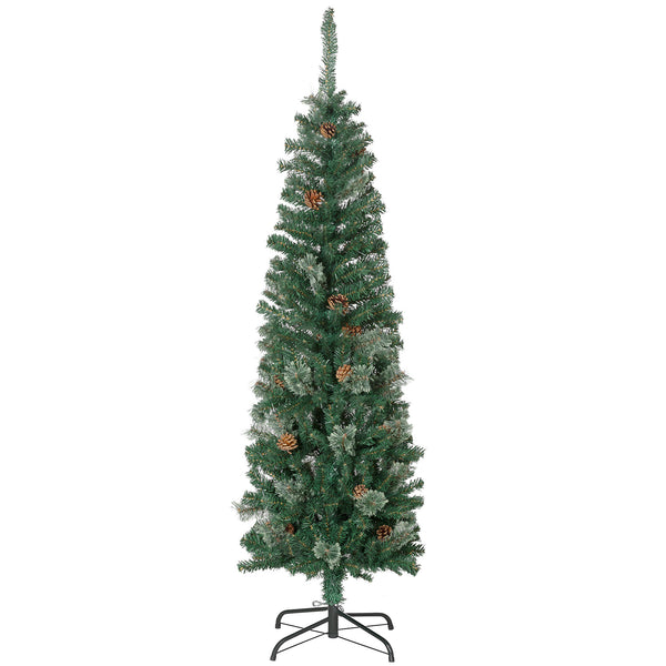 Sapin de Noël de 5 pieds avec aiguilles de pin et pommes de pin