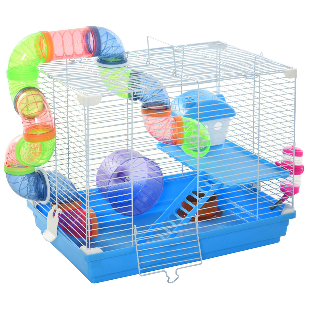 2-tier cage with tunnel system