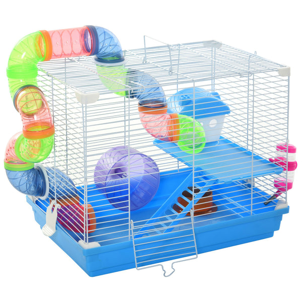 Cage à 2 niveaux avec système de tunnels