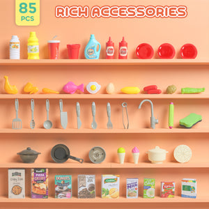 Cuisine pour enfant Qaba avec sons, lumières et accessoires, vert