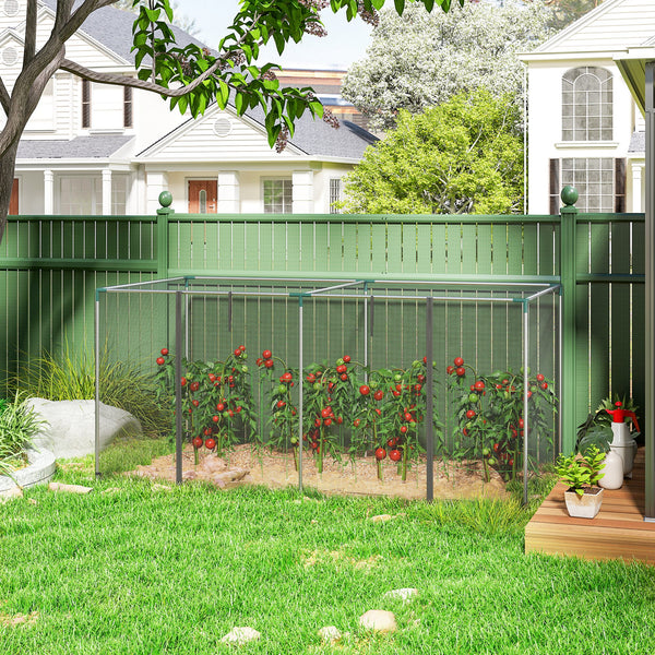 Galvanized steel plant cage with zippered door