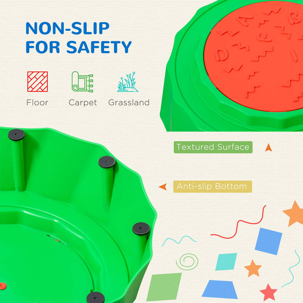 Poutre d'équilibre 8 pièces pour enfants avec surface et fond antidérapants