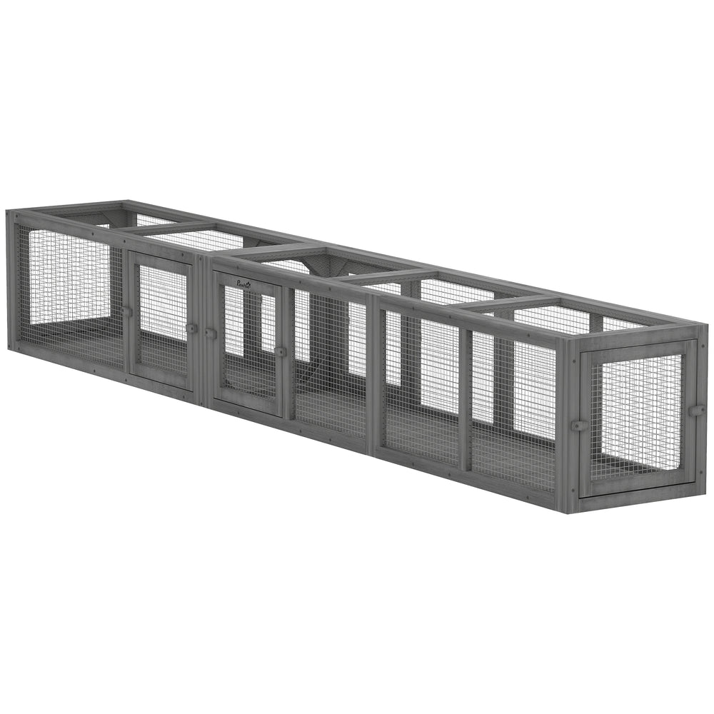 Tunnel pour chat modulable, gris foncé