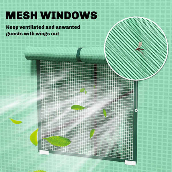 Green tomato greenhouse with reinforced PE cover