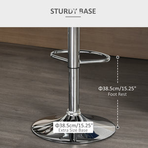 Lot de 2 tabourets de bar pivotants à hauteur réglable avec repose-pieds, noir
