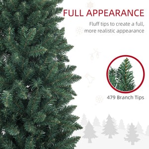 Sapin de Noël artificiel de 6 pieds de haut avec 479 branches et base en acier