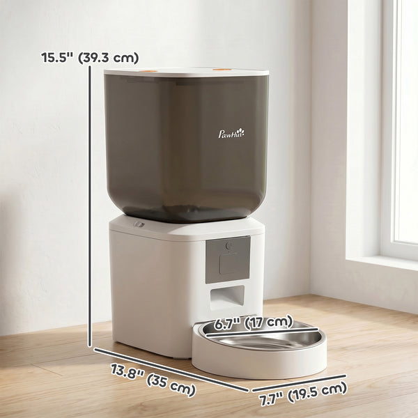 Automatic Cat Feeder, 2.4G WiFi, Smart APP Control, 8L Pet Feeder Dispenser, 1-10 Meals with 10s Meal Call Back