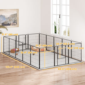 16-panel playpen with strap