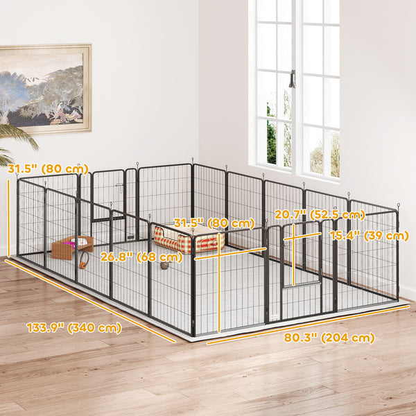 16-panel playpen with strap