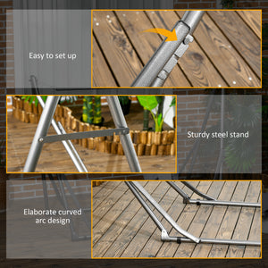 Portable Hammock Stand, 2-in-1 Hammock Net Stand and Hanging Space, Patio, Garden, Yard, Black