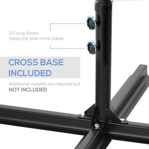 Parasol déporté de 8,5 pieds avec rotation à 360°, vert