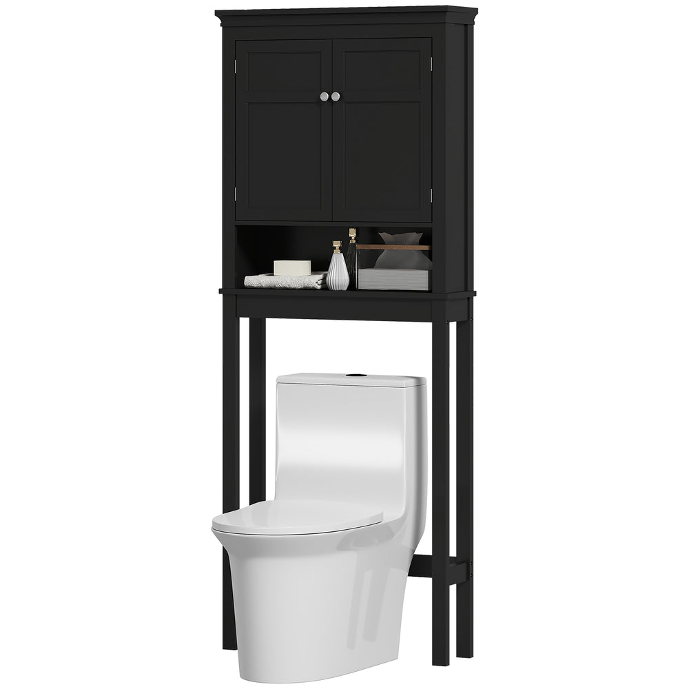 Meuble de rangement à 3 niveaux au-dessus des toilettes avec étagère réglable