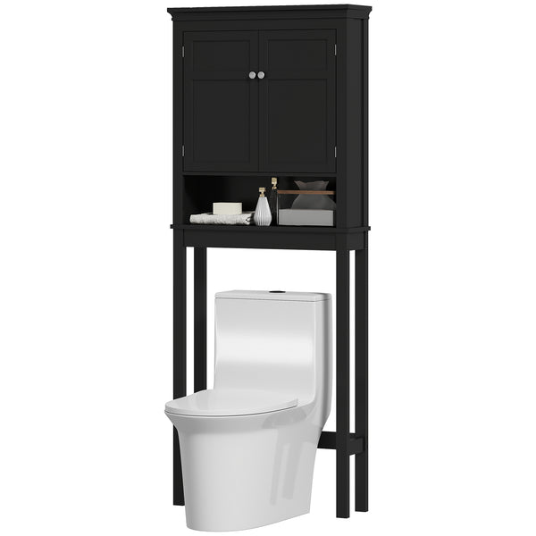 Meuble de rangement à 3 niveaux au-dessus des toilettes avec étagère réglable
