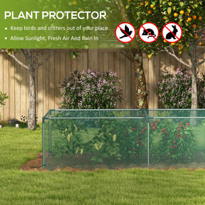 Protective plant cage with roll-up zippered door