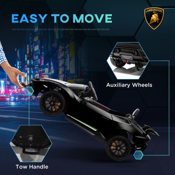 Licensed Lamborghini Huracan 12V with remote control, black