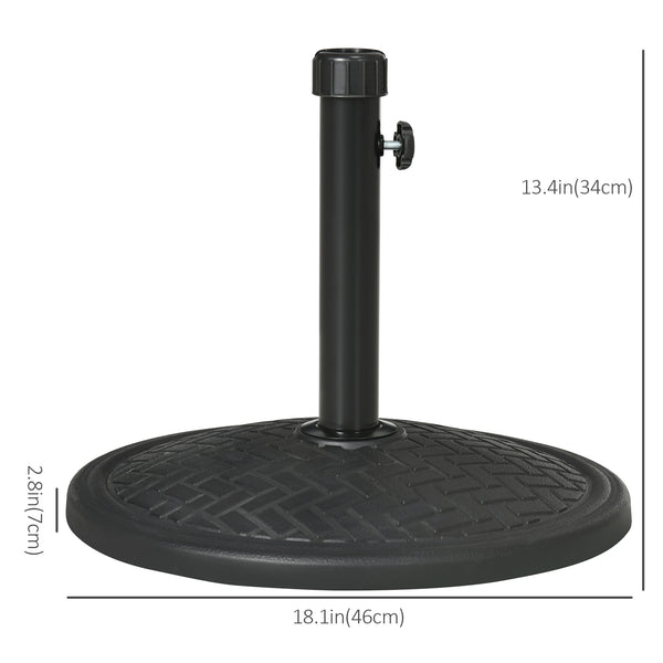 Support de parasol rond en béton, noir