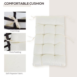 Fauteuil suspendu en rotin avec coussin trapézoïdal