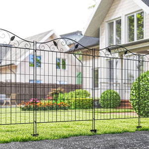 Clôture décorative de jardin à 4 panneaux