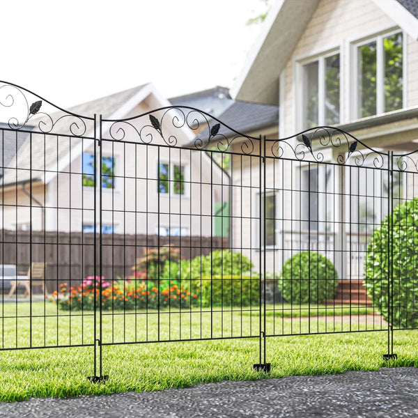 Clôture décorative de jardin à 4 panneaux
