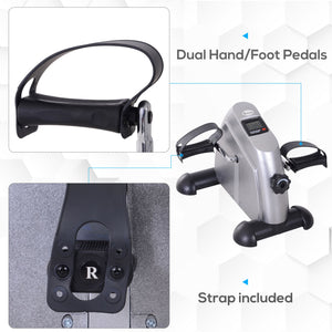 Mini Portable Foot Pedal with LCD Display, Silver