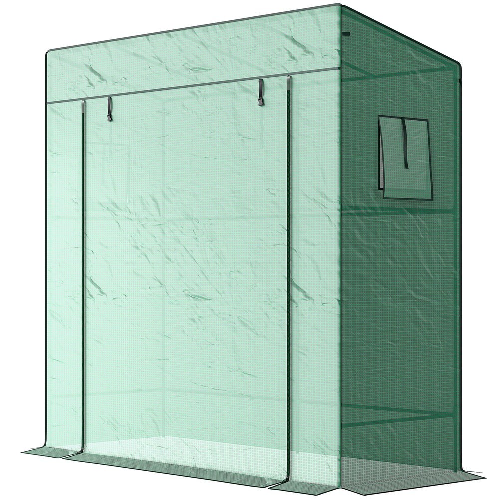 Green tomato greenhouse with reinforced PE cover