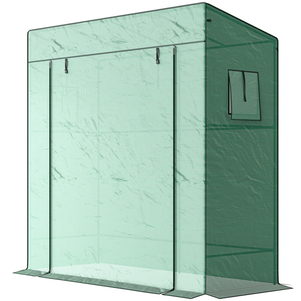 Green tomato greenhouse with reinforced PE cover