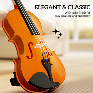 Violon 4/4 pleine grandeur avec archet, étui, colophane et épaulière