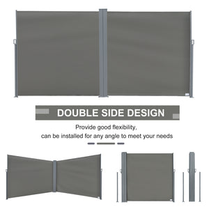 Store extérieur rétractable double face, gris
