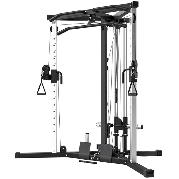 Appareil de musculation multifonctionnel avec barre de traction, station d'entraînement 15 positions