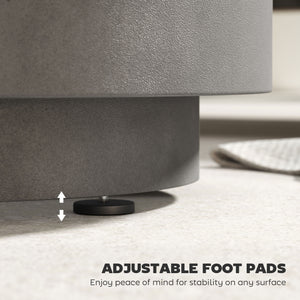 Table d'appoint glacière d'extérieur de 2,6 gal en béton avec rangement, gris clair