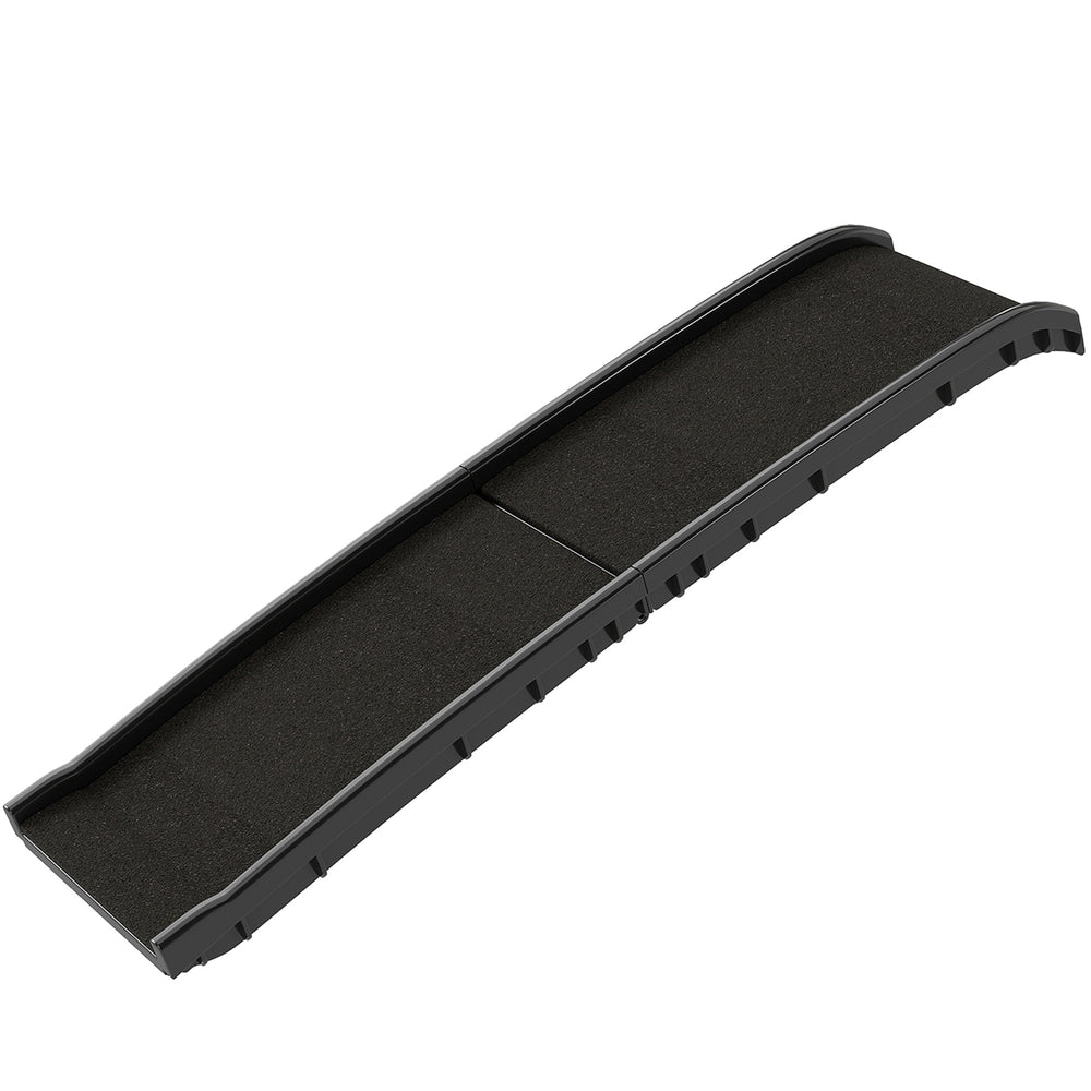 61 Inches Folding Pet Ramp with Frosted Surface, Raised Side Rails, for Cars, SUVs
