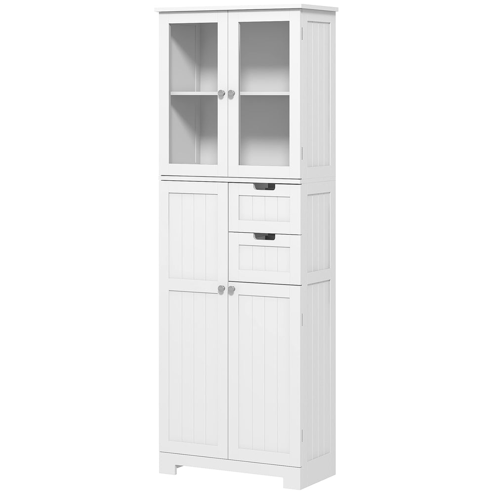 Armoire haute de salle de bain 67 po, blanche