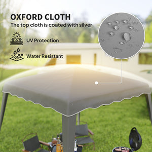 8 x 8 folding tent with carry bag, grey