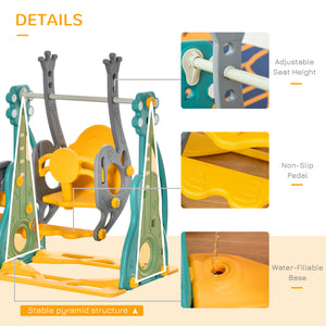 Ensemble de toboggan et balançoire 4 en 1 pour enfants