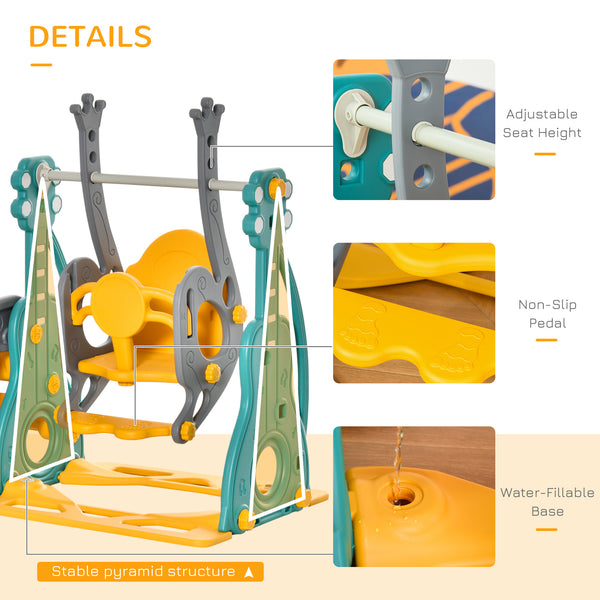 Ensemble de toboggan et balançoire 4 en 1 pour enfants