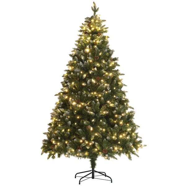 Sapin de Noël artificiel pré-éclairé de 7 pieds avec LED bicolore